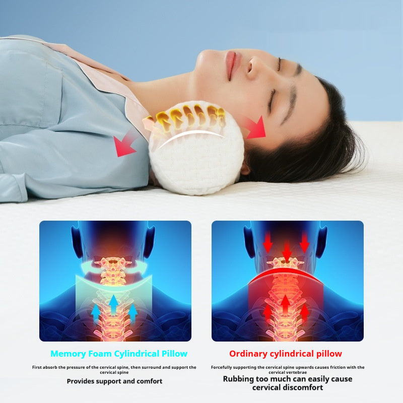 Comfort Cylinder Pillow for Pain-Free Neck and Spine