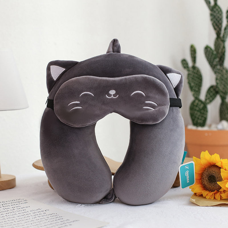 Cozy U-Shaped Memory Foam Pillow for Travel & Naps