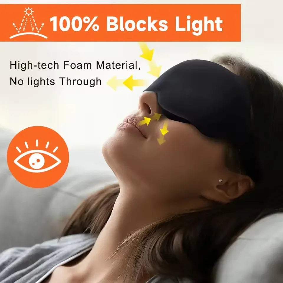 Weighted Sleep Mask 3D Contoured for Total Darkness