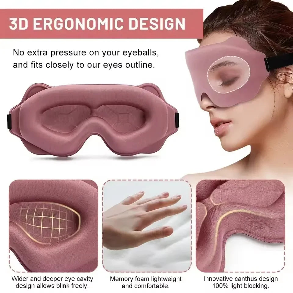 Weighted Sleep Mask 3D Contoured for Total Darkness