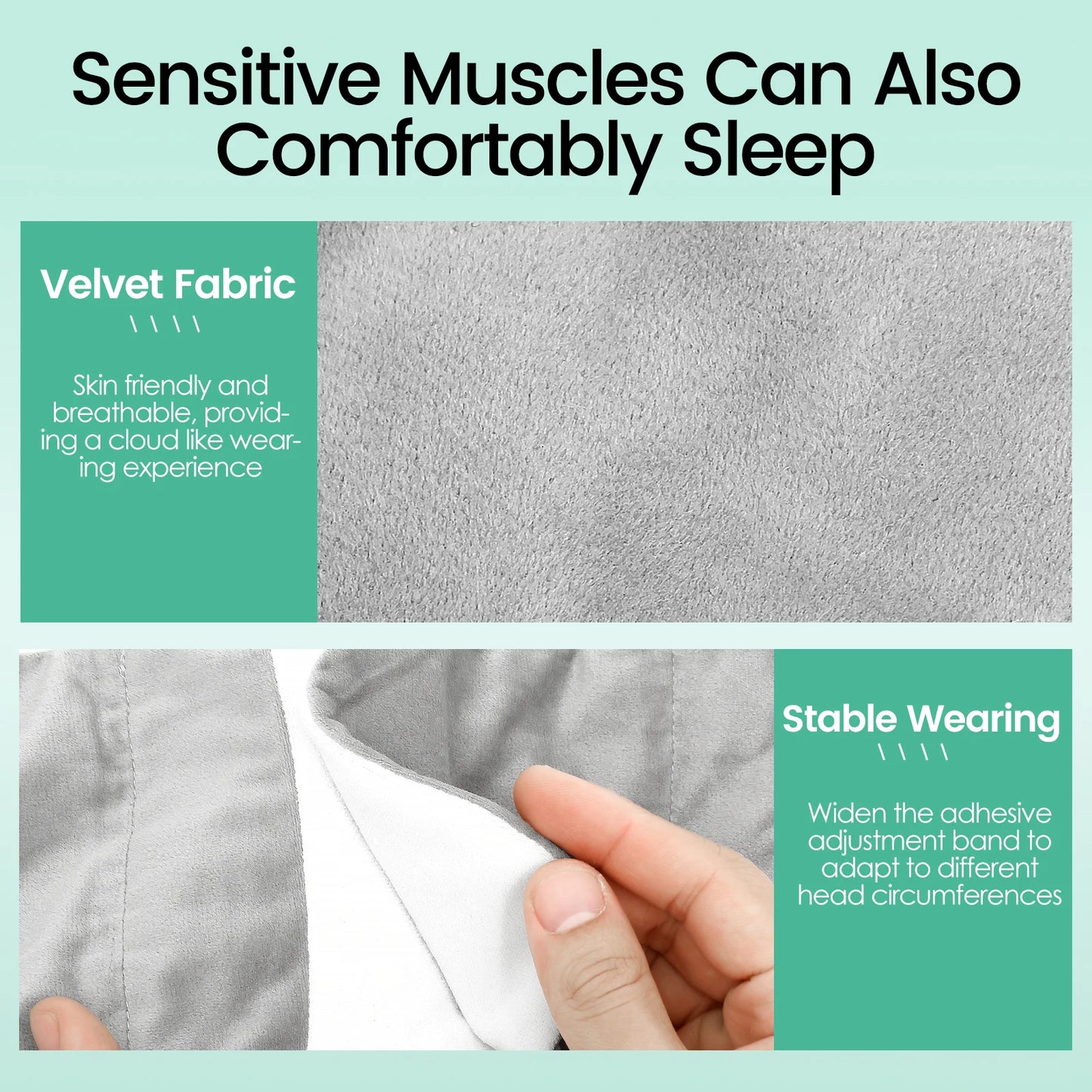Breathable Adjustable Sleep Mask with Removable Weights