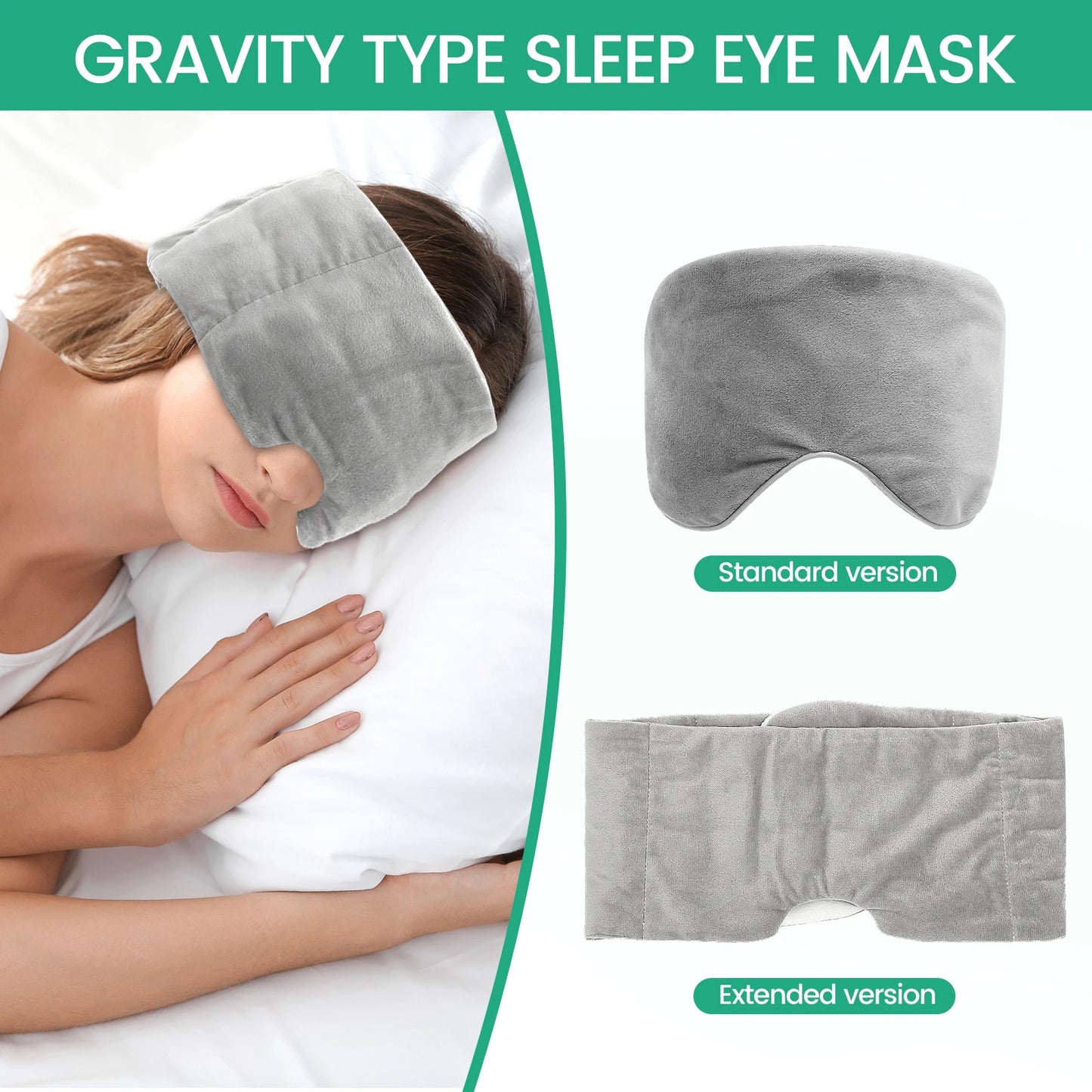 Breathable Adjustable Sleep Mask with Removable Weights