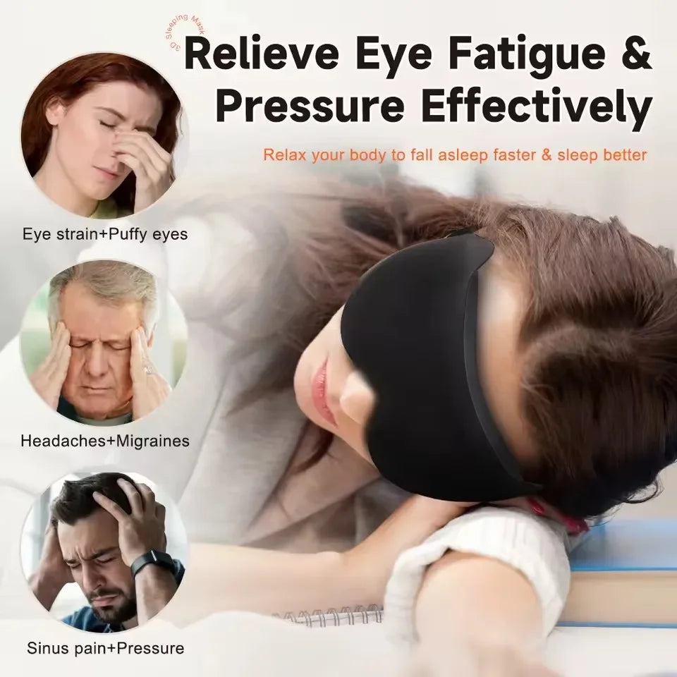 Weighted Sleep Mask 3D Contoured for Total Darkness