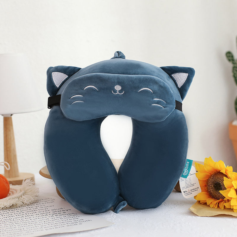Cozy U-Shaped Memory Foam Pillow for Travel & Naps