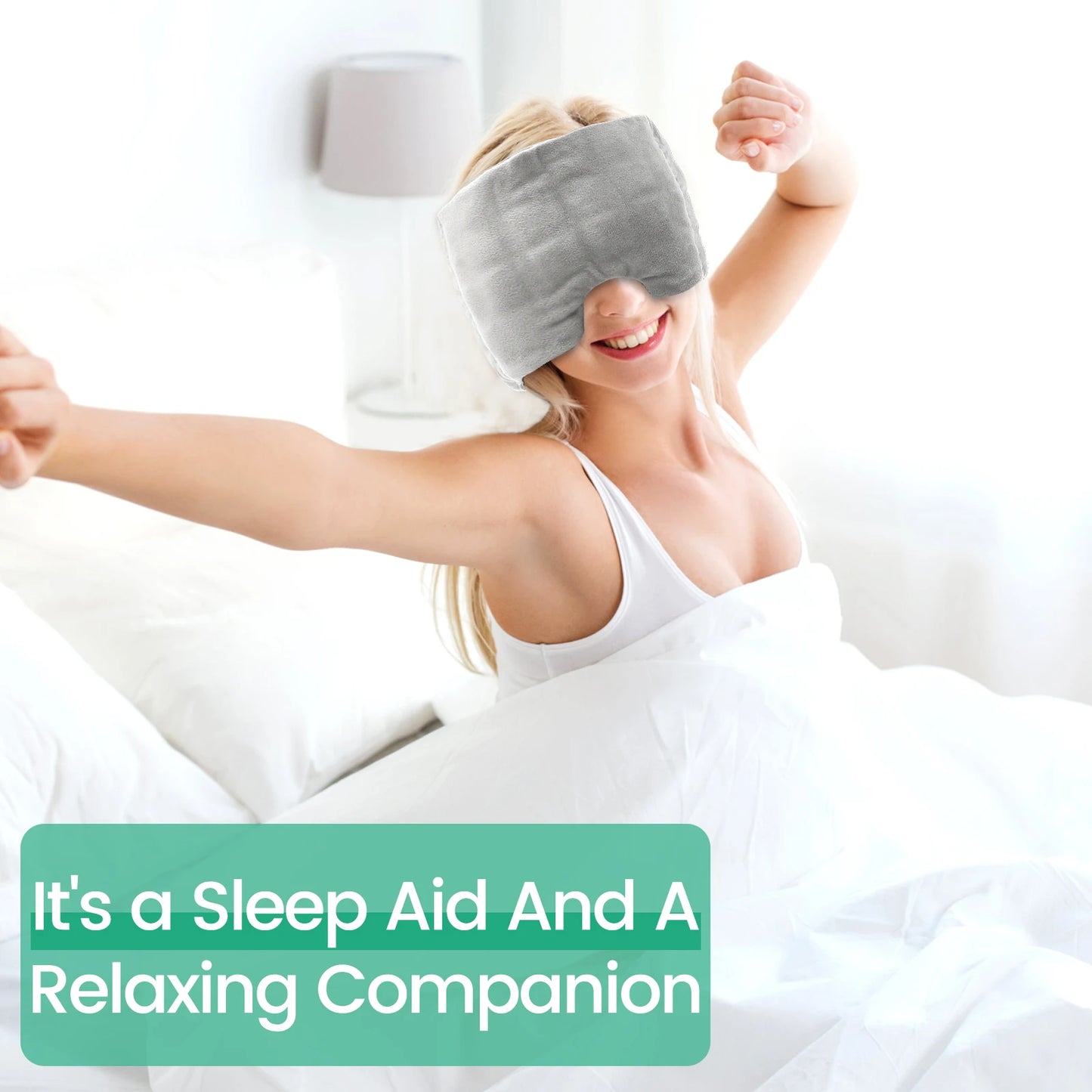 Breathable Adjustable Sleep Mask with Removable Weights